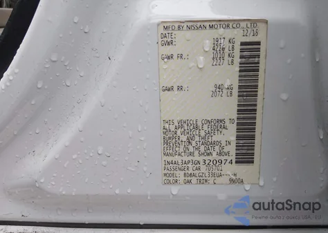 2016 Nissan Altima 2.5 S из США, поврежденный, VIN 1N4AL3AP3GN320974